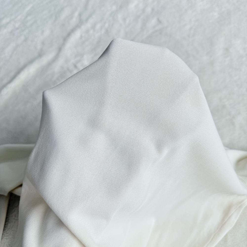 SOLID & STRIPED Cream Ribbed Bell-Sleeve Top - Picture 7 of 11